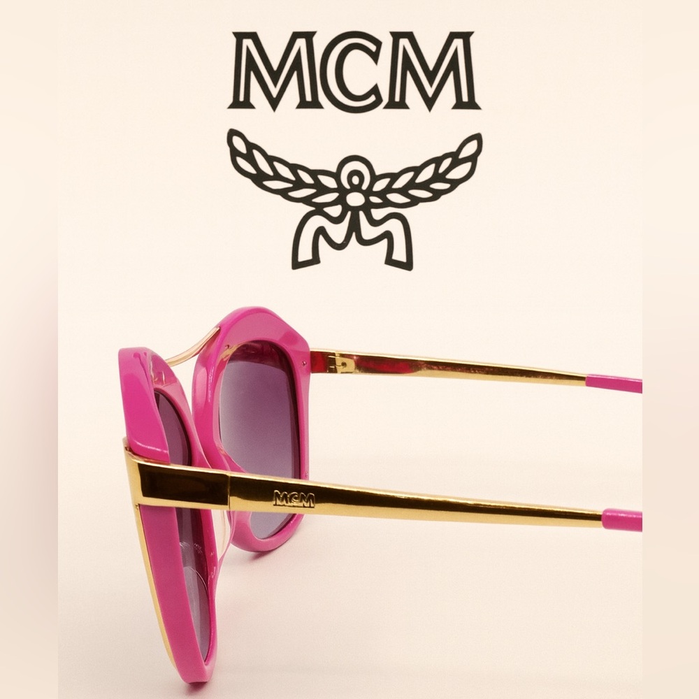 Authentic MCM Women’s Butterfly Sunglasses | Pink/Gold | Good Used Condition - Picture 4 of 6